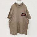 Hanes　ヘインズ　半袖プリントTシャツ　Samoan Strength　サモア国旗　茶色　ブラウン　XLサイズ