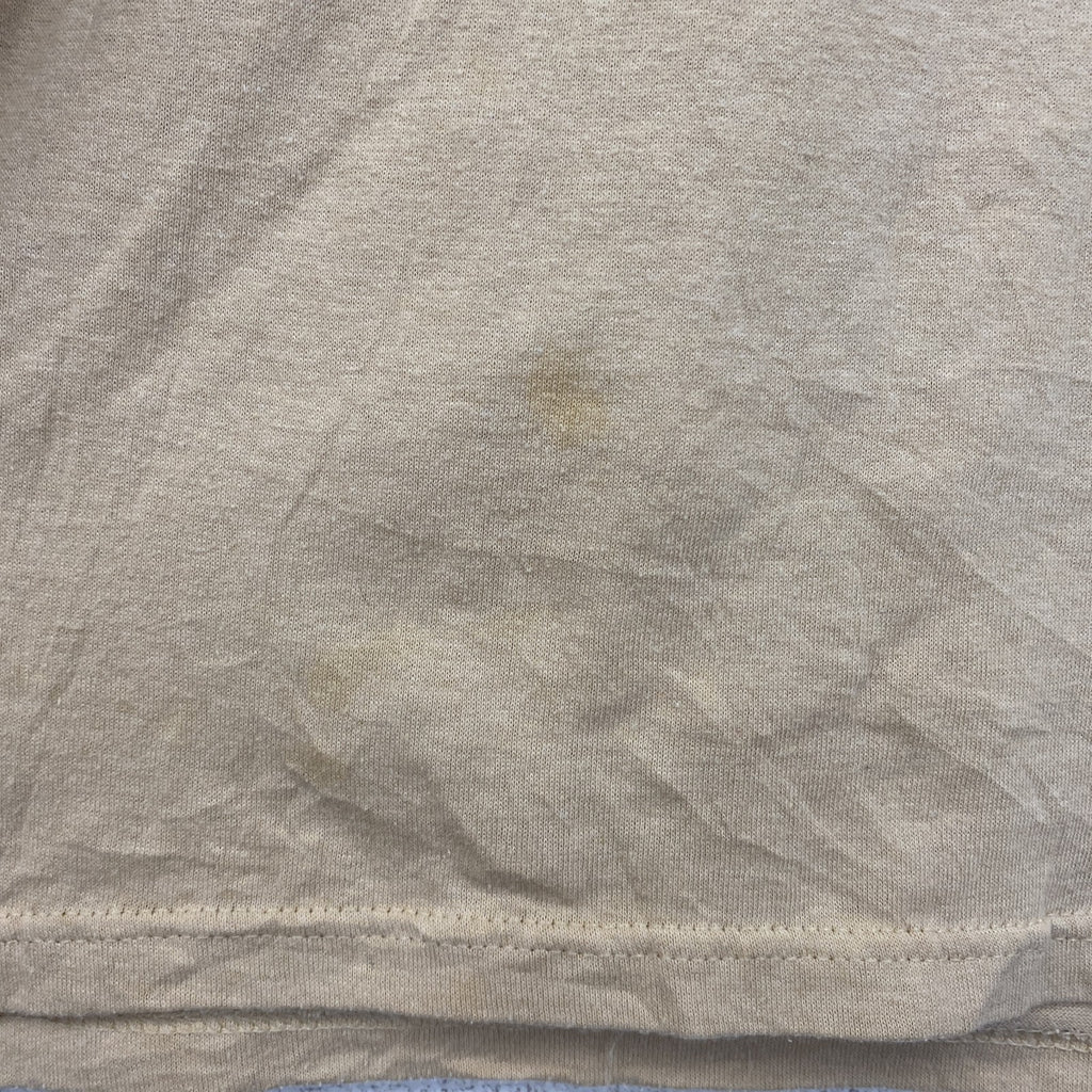 古着 used　半袖アニマルプリントTシャツ　ラクダ　キャメル　USA製　シングルステッチ　オレンジ　クルーネック　XLサイズ
