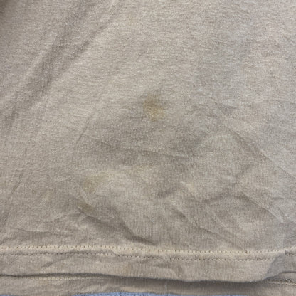 古着 used　半袖アニマルプリントTシャツ　ラクダ　キャメル　USA製　シングルステッチ　オレンジ　クルーネック　XLサイズ