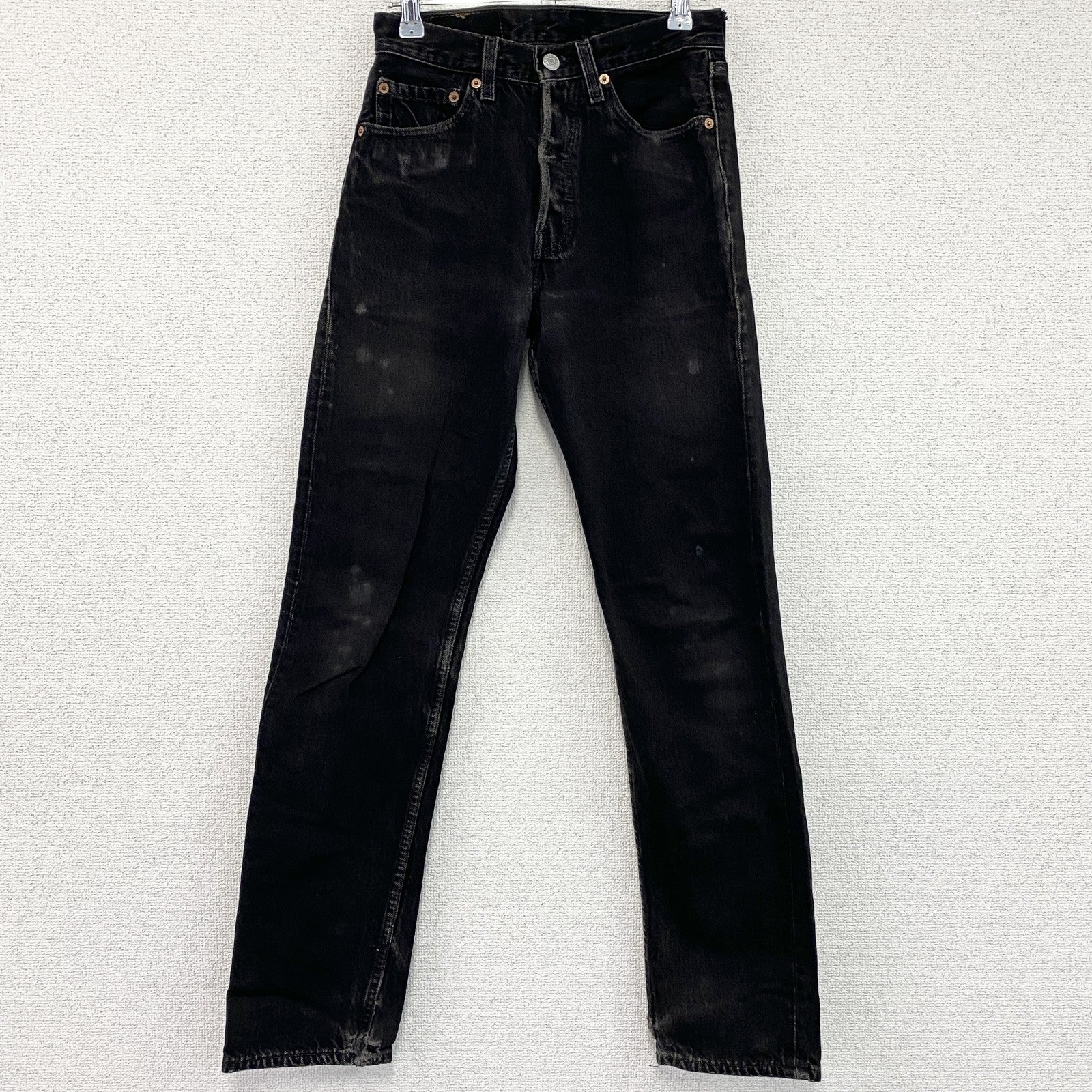 Levi's　リーバイス　501　スキニーブラックデニムパンツ/ジーンズ　ジップフライ　フェード　インディゴ　W27サイズ