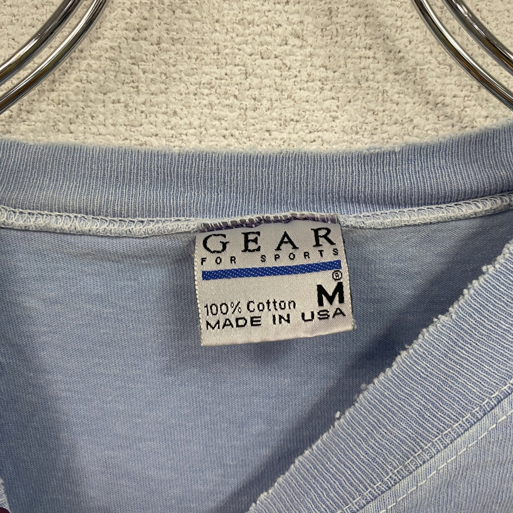 90s～　Gear For Sports　半袖プリントTシャツ　ヴィンテージ　水色　ライトブルー　Mサイズ
