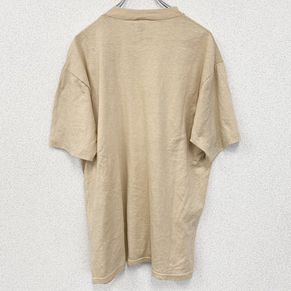 古着 used　半袖アニマルプリントTシャツ　ラクダ　キャメル　USA製　シングルステッチ　オレンジ　クルーネック　XLサイズ