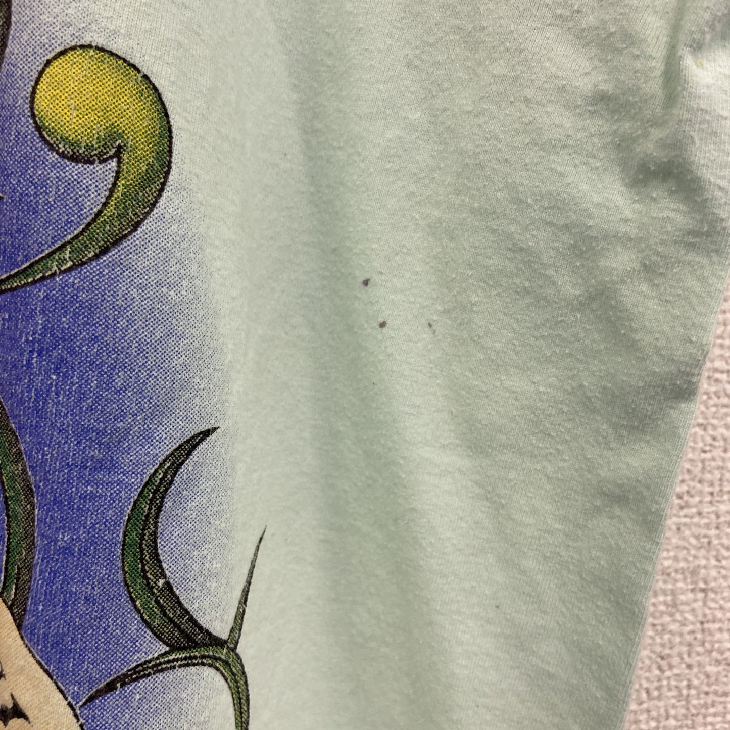 Ed Hardy　エドハーディー　半袖プリントTシャツ　ギャルT　スカル　ブルー　XLサイズ