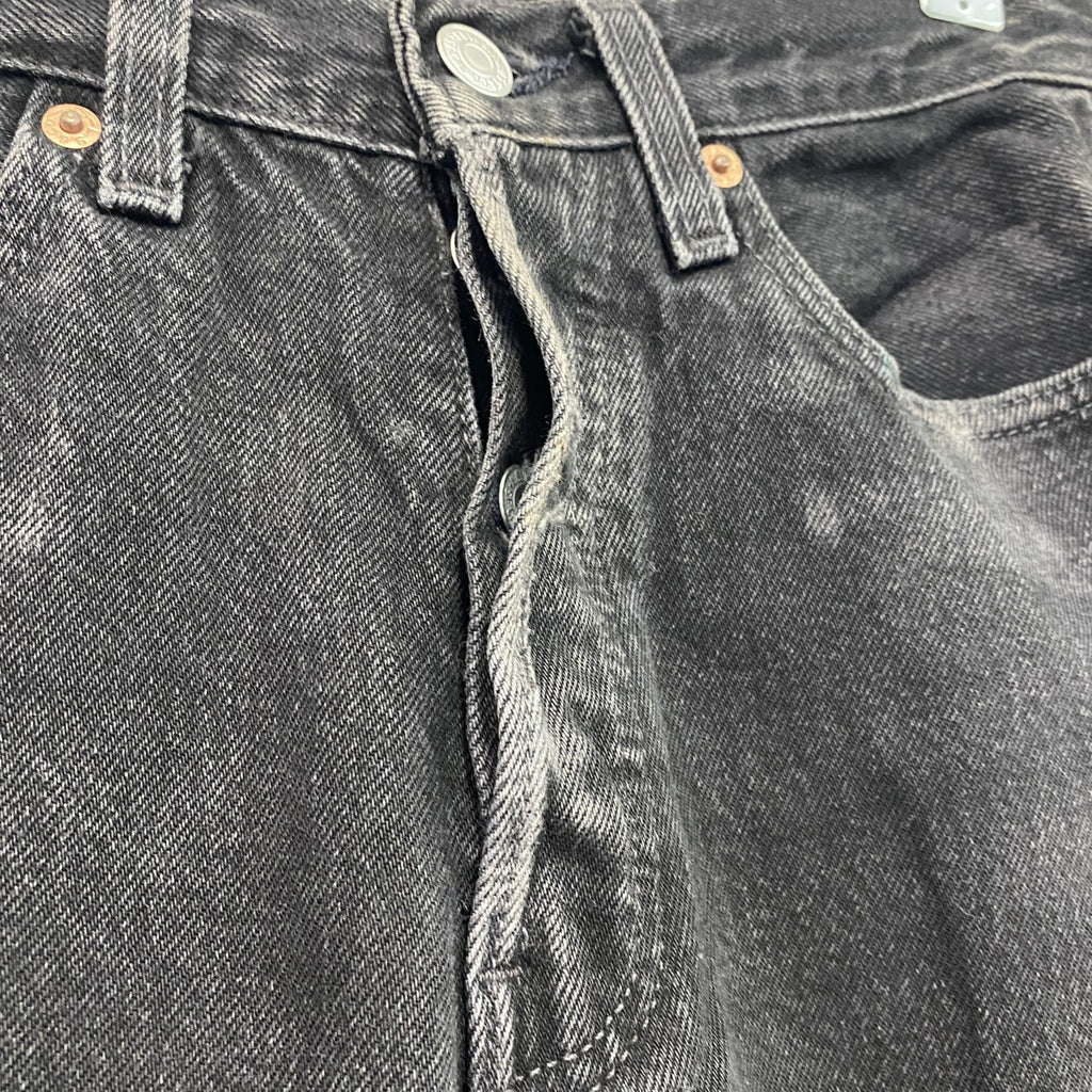 Levi's　リーバイス　501　スキニーブラックデニムパンツ/ジーンズ　ジップフライ　フェード　インディゴ　W27サイズ