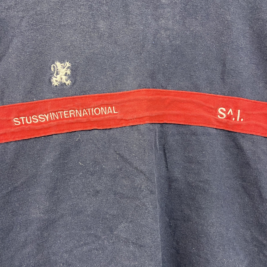 STUSSY　ステューシー　長袖Tシャツ/ロンT　フェード　紺　ネイビー　Lサイズ