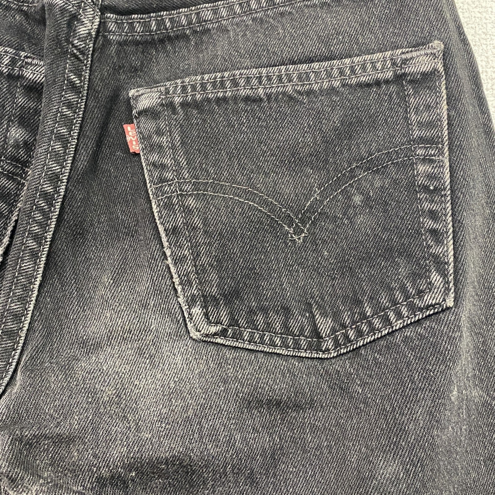 Levi's　リーバイス　501　スキニーブラックデニムパンツ/ジーンズ　ジップフライ　フェード　インディゴ　W27サイズ