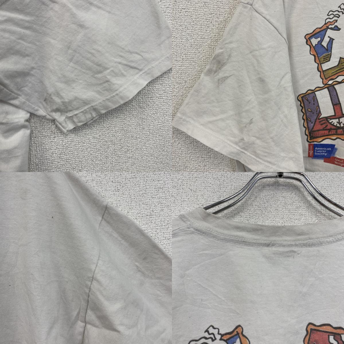00s　GILDAN　ギルダン　半袖両面プリントTシャツ　Weight Watchers　企業ロゴ　白　ホワイト　XLサイズ
