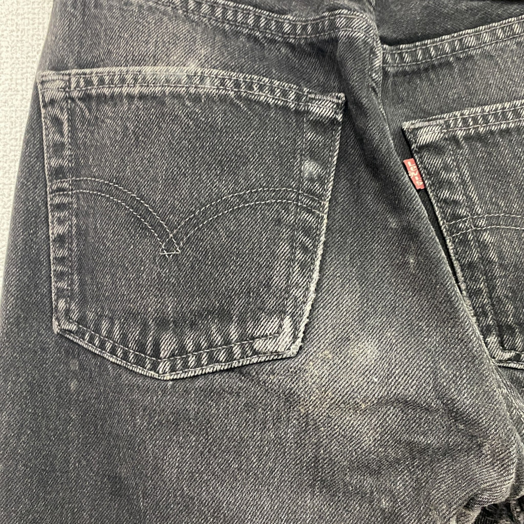 Levi's　リーバイス　501　スキニーブラックデニムパンツ/ジーンズ　ジップフライ　フェード　インディゴ　W27サイズ