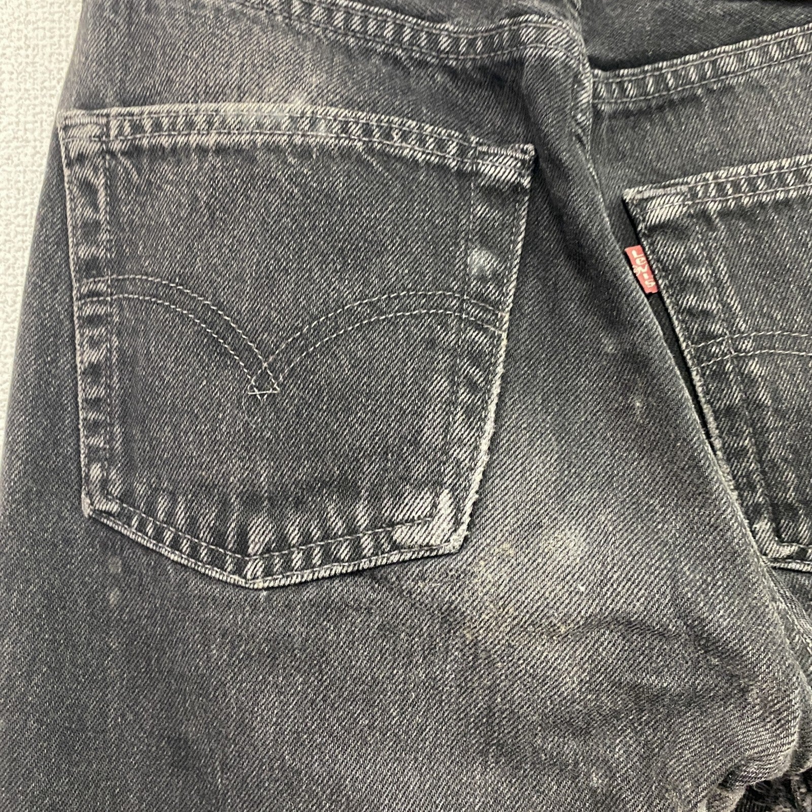 Levi's　リーバイス　501　スキニーブラックデニムパンツ/ジーンズ　ジップフライ　フェード　インディゴ　W27サイズ