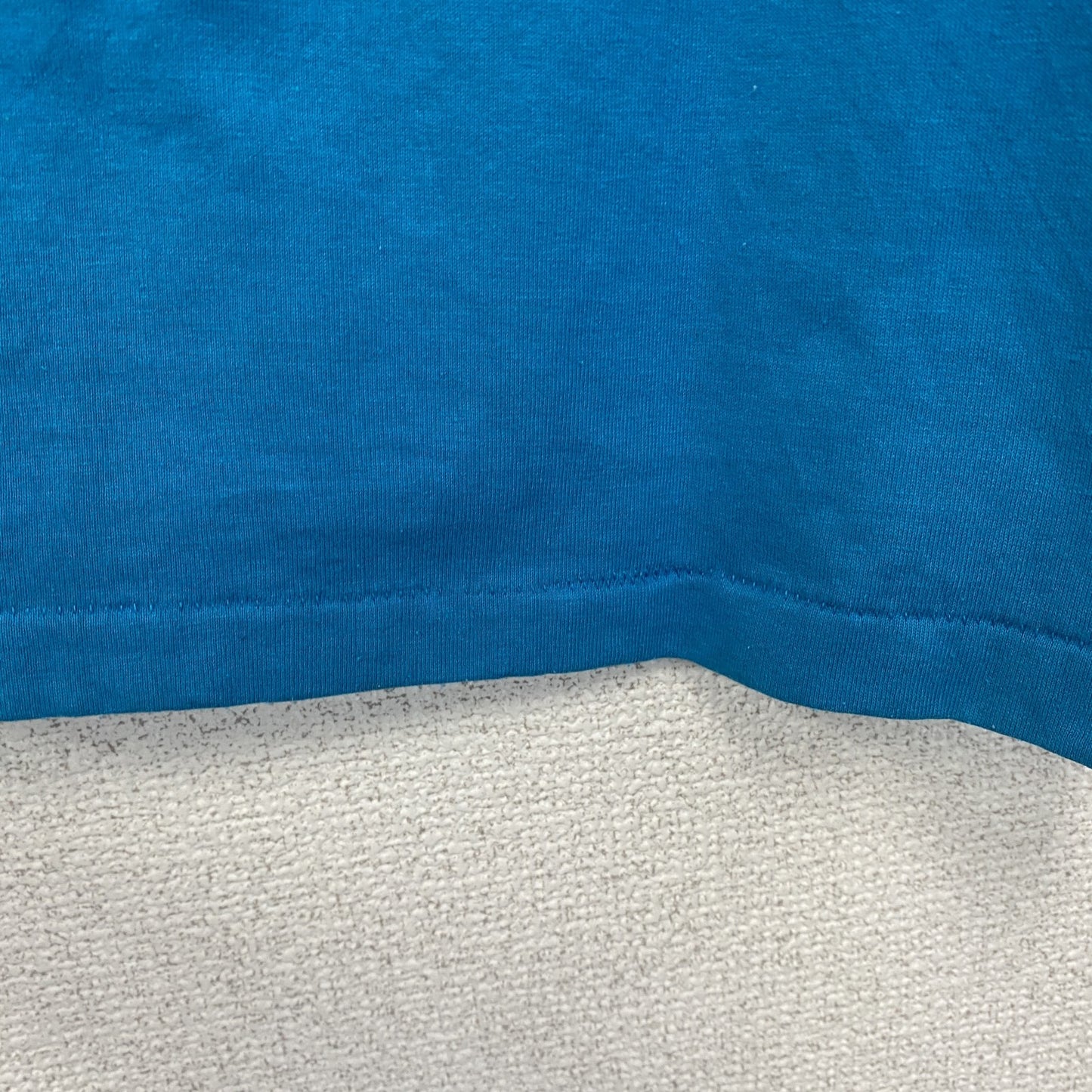 古着 used　半袖プリントTシャツ　アニマル　鳥　バード　港　シングルステッチ　水色　ブルー　クルーネック