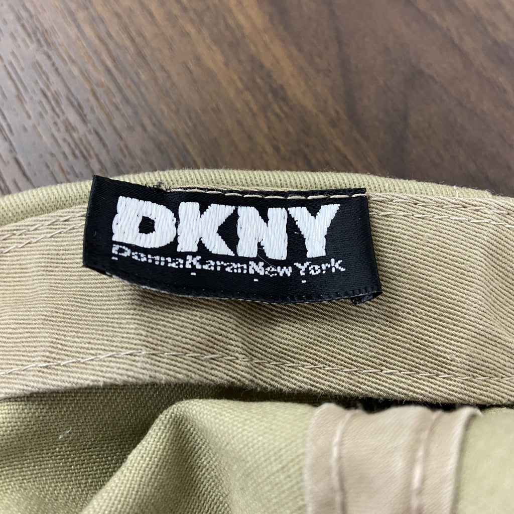 90s～　DKNY　ダナキャランニューヨーク　6パネルキャップ　ベースボールキャップ　ヴィンテージ　ベージュ