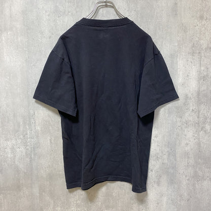 古着 used　anvil　アンビル　半袖プリントTシャツ　クルーネック　ギター　レトロデザイン　ブラック　黒　Mサイズ