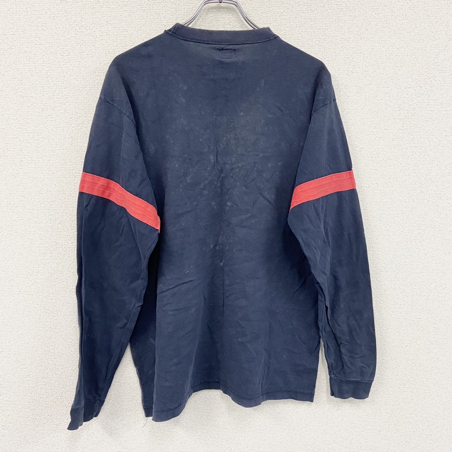 STUSSY　ステューシー　長袖Tシャツ/ロンT　フェード　紺　ネイビー　Lサイズ
