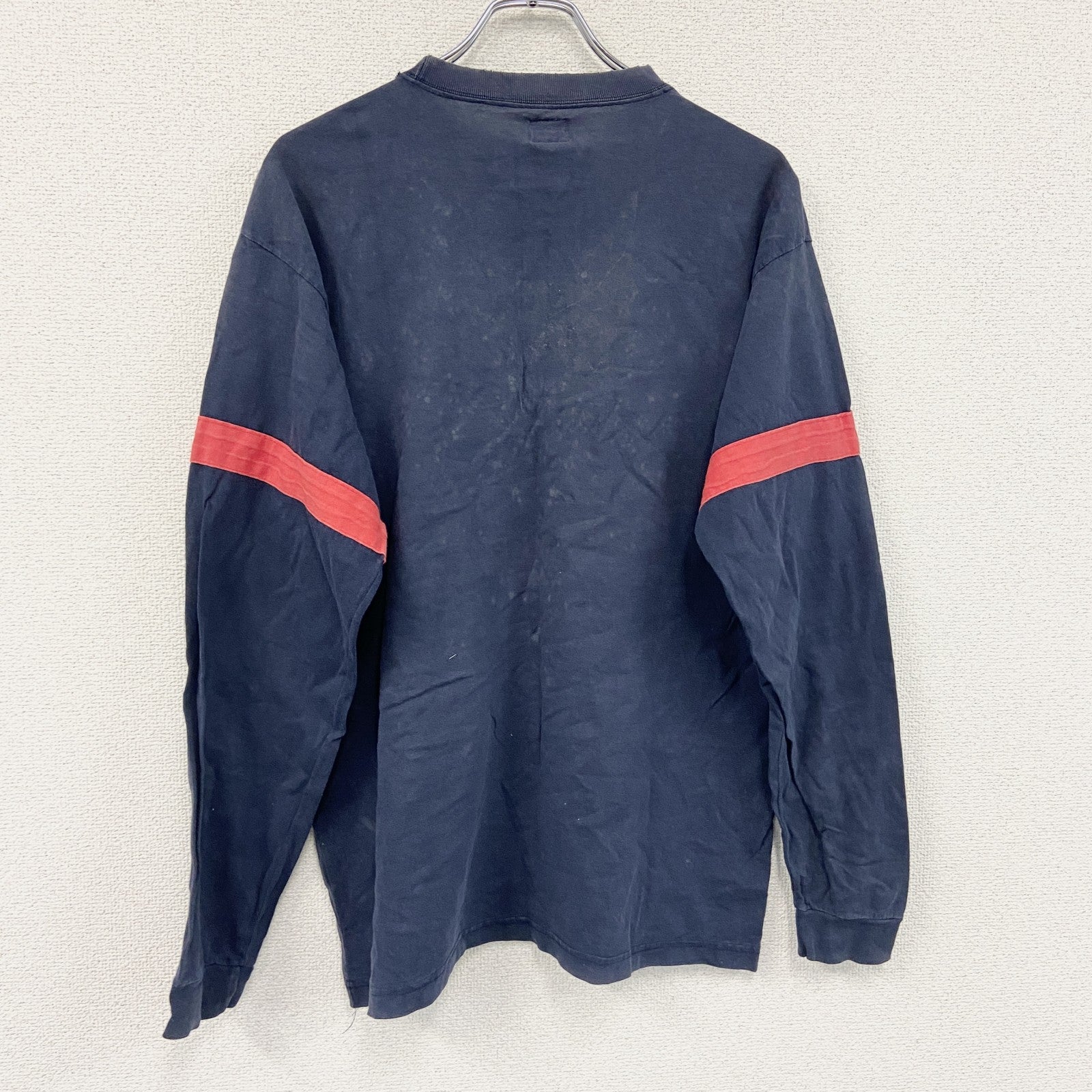STUSSY　ステューシー　長袖Tシャツ/ロンT　フェード　紺　ネイビー　Lサイズ