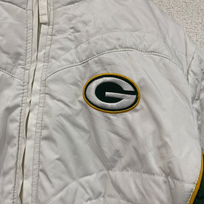 NFL　PACKERS　パッカーズ　フルジップジャケット　中綿入り　白　ホワイト　Mサイズ