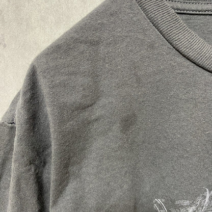古着 used　THE CONCERT TEE　半袖プリントTシャツ　クルーネック　チャコールグレー　レトロデザイン　Lサイズ　