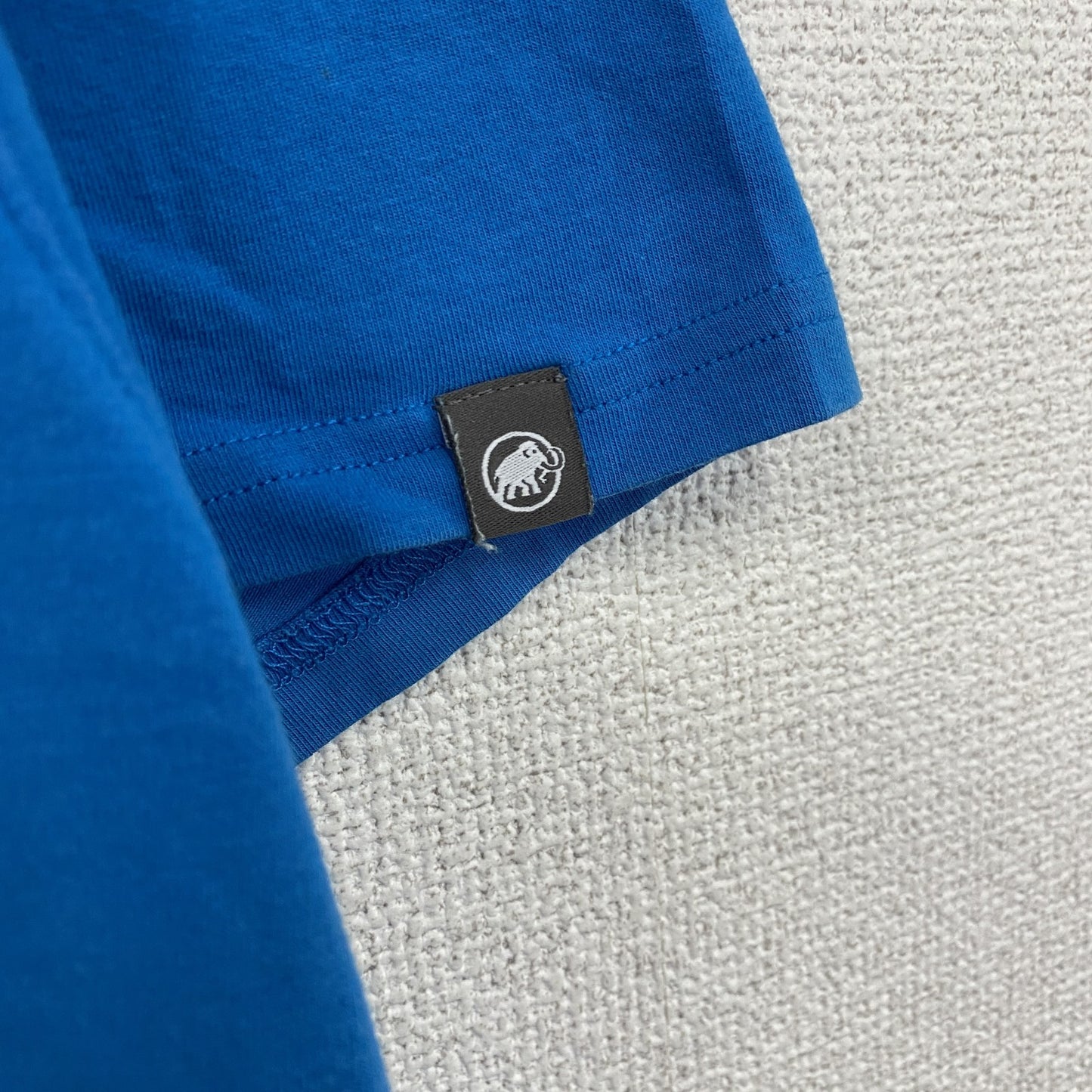 MAMMUT　マムート　半袖プリントTシャツ　デカロゴ　青　ブルー　XLサイズ