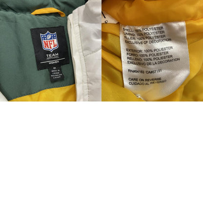 NFL　PACKERS　パッカーズ　フルジップジャケット　中綿入り　白　ホワイト　Mサイズ