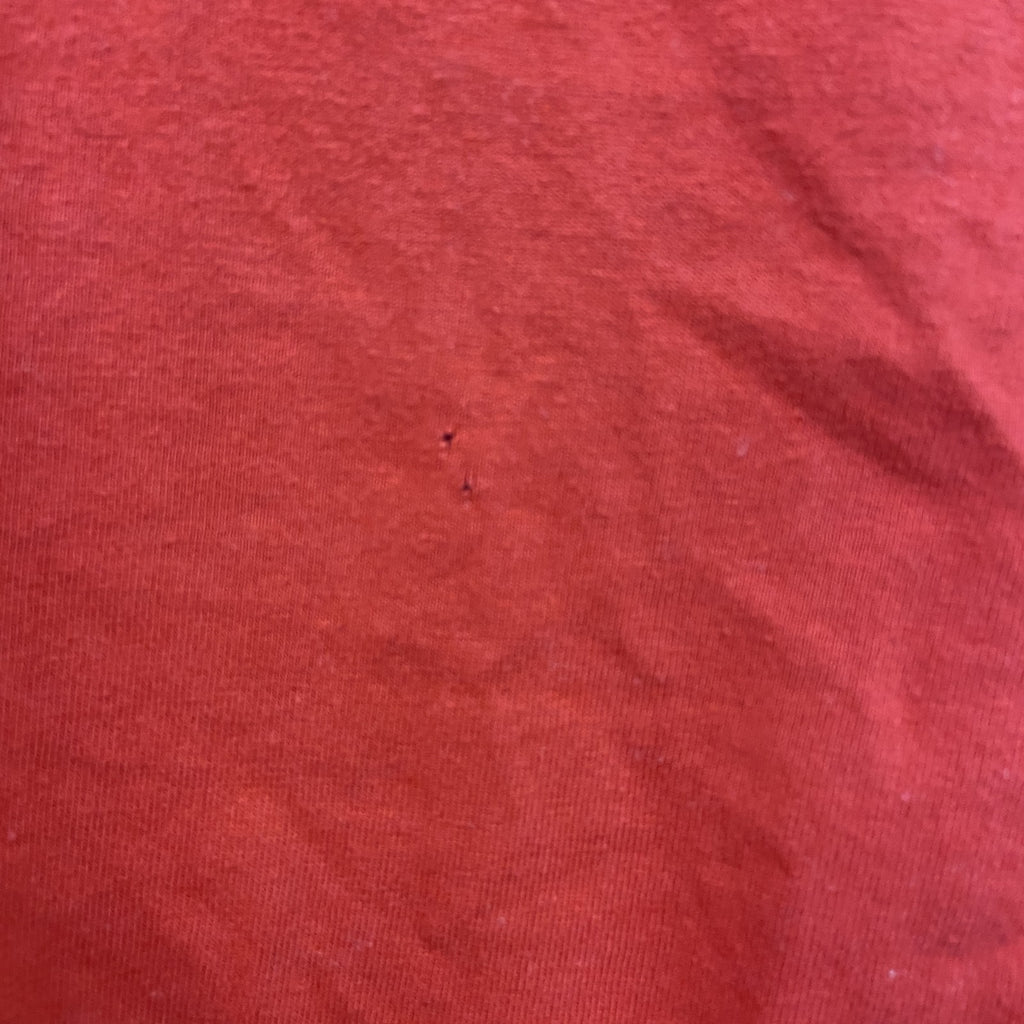 古着 used　B&C ビー&シー　半袖プリントTシャツ　カジュアルデザイン　赤　クルーネック　レトロデザイン　Lサイズ