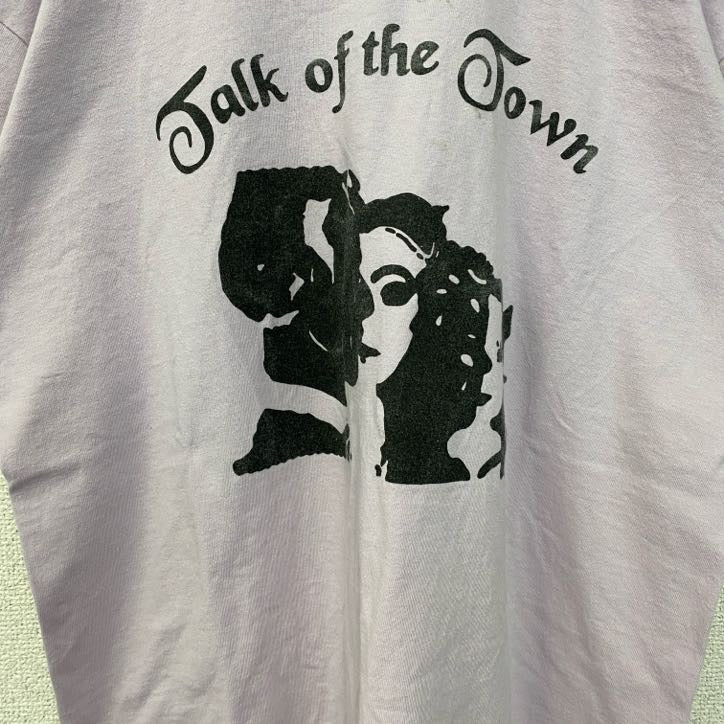 古着 used　90s　半袖プリントTシャツ　シングルステッチ　ヴィンテージ　バックプリント　クルーネック　ピンク　Lサイズ