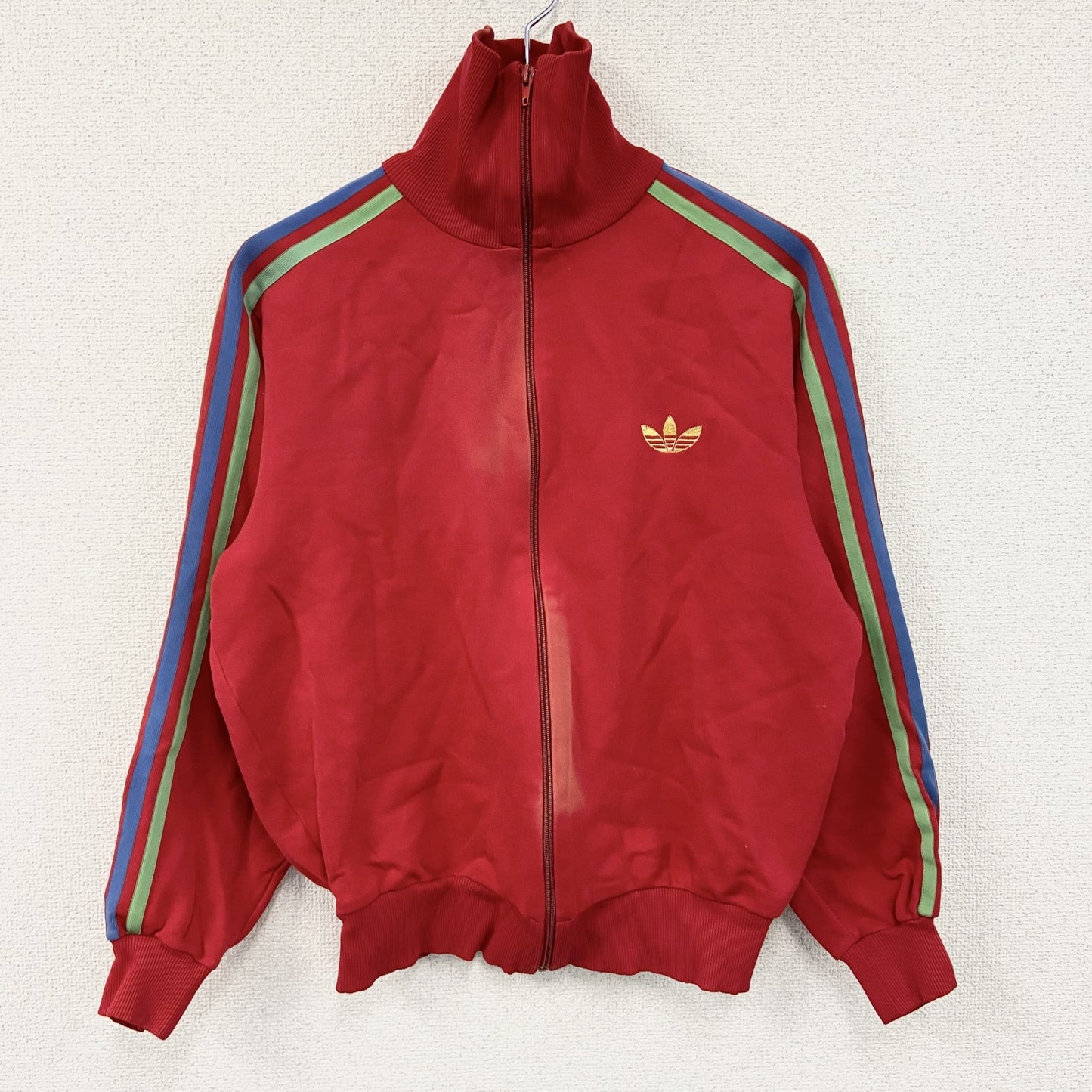adidas　アディダス　西ドイツ製　トラックジャケット/ジャージ　赤　レッド　3サイズ