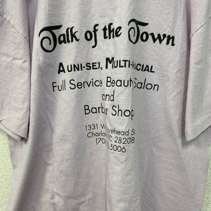 古着 used　90s　半袖プリントTシャツ　シングルステッチ　ヴィンテージ　バックプリント　クルーネック　ピンク　Lサイズ