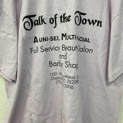 古着 used　90s　半袖プリントTシャツ　シングルステッチ　ヴィンテージ　バックプリント　クルーネック　ピンク　Lサイズ