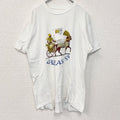 古着 used　90s　半袖プリントTシャツ　シングルステッチ　ヴィンテージ　エジプト　クルーネック　レトロ　白　ホワイト　