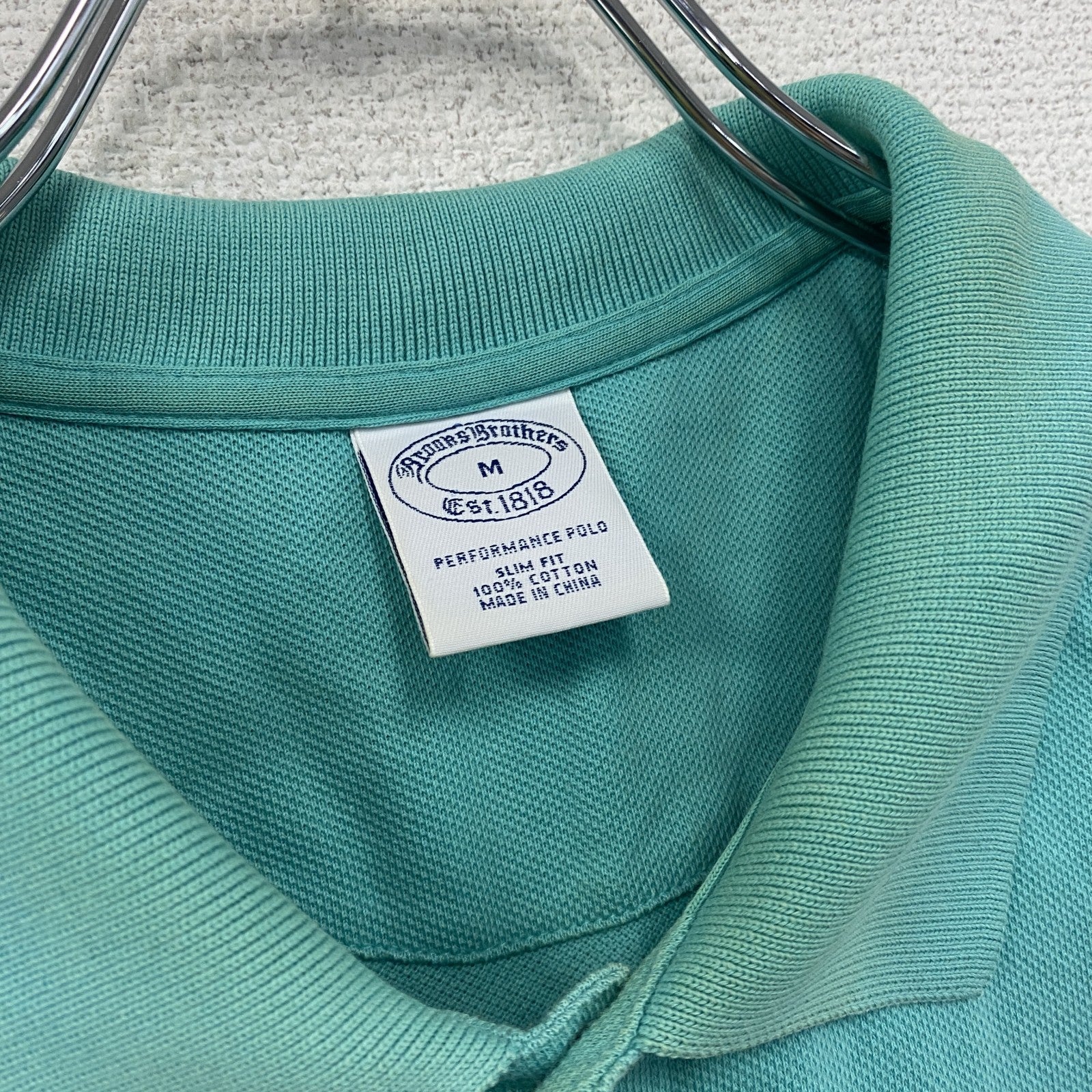 Brooks Brothers　ブルックスブラザーズ　半袖ポロシャツ　水色　ライトブルー　Mサイズ