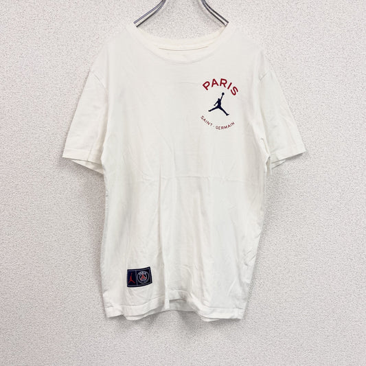 AIR JORDAN　エアジョーダン　PARIS　NIKE　ナイキ　半袖Tシャツ　デカロゴ　白　ホワイト　Lサイズ　