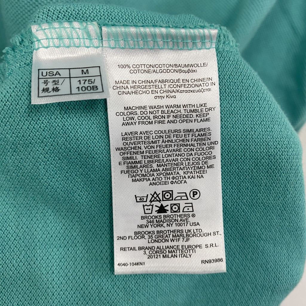 Brooks Brothers　ブルックスブラザーズ　半袖ポロシャツ　水色　ライトブルー　Mサイズ