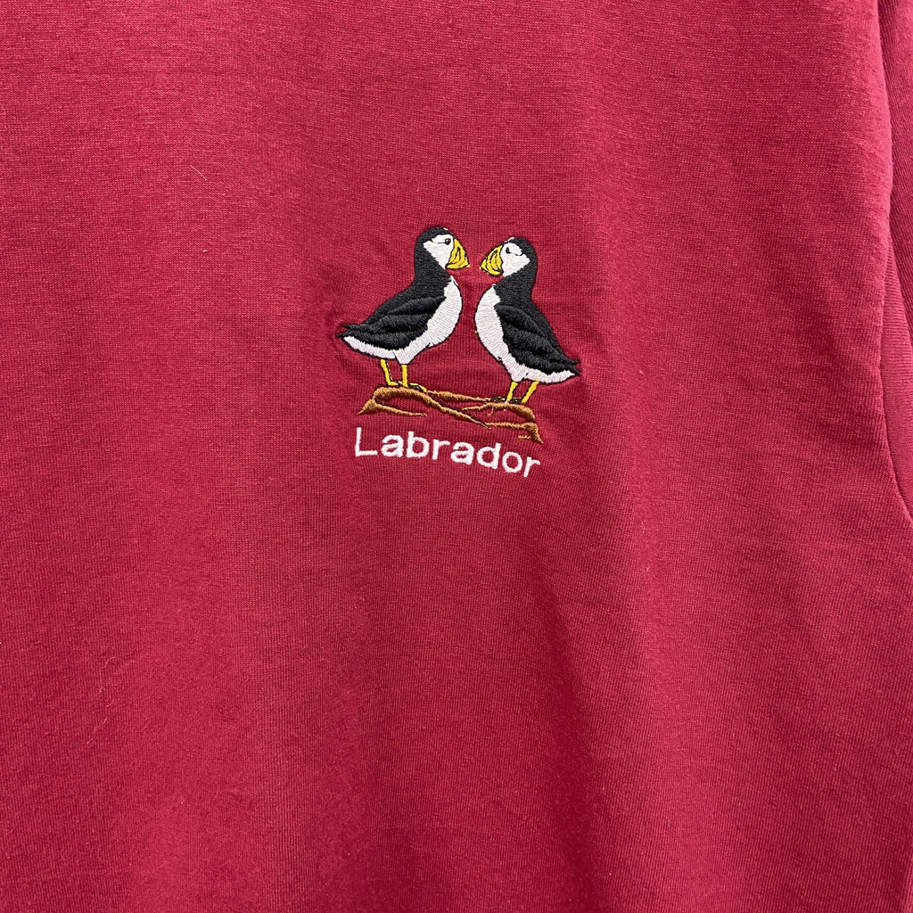 古着 used　FURUIT OF LOOM　半袖ワンポイント刺Tシャツ　シングルステッチ　90s　赤　クルーネック　Mサイズ