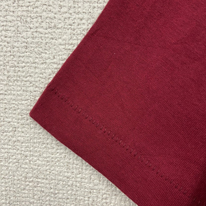 古着 used　FURUIT OF LOOM　半袖ワンポイント刺Tシャツ　シングルステッチ　90s　赤　クルーネック　Mサイズ