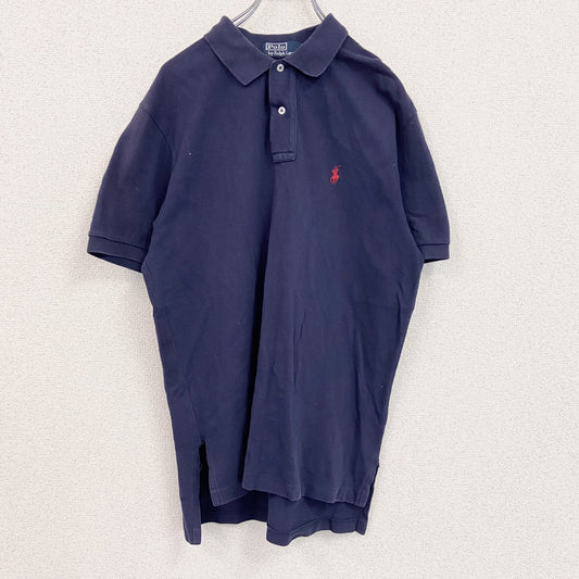 POLO by Ralph Lauan　ラルフローレン　半袖ポロシャツ　刺繡ロゴ　紺　ネイビー　Lサイズ