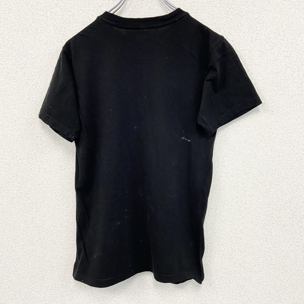 古着 used　BLACK MATTER　半袖プリントTシャツ　エイリアン　カジュアルデザイン　黒　クルーネック　レトロ　Sサイズ