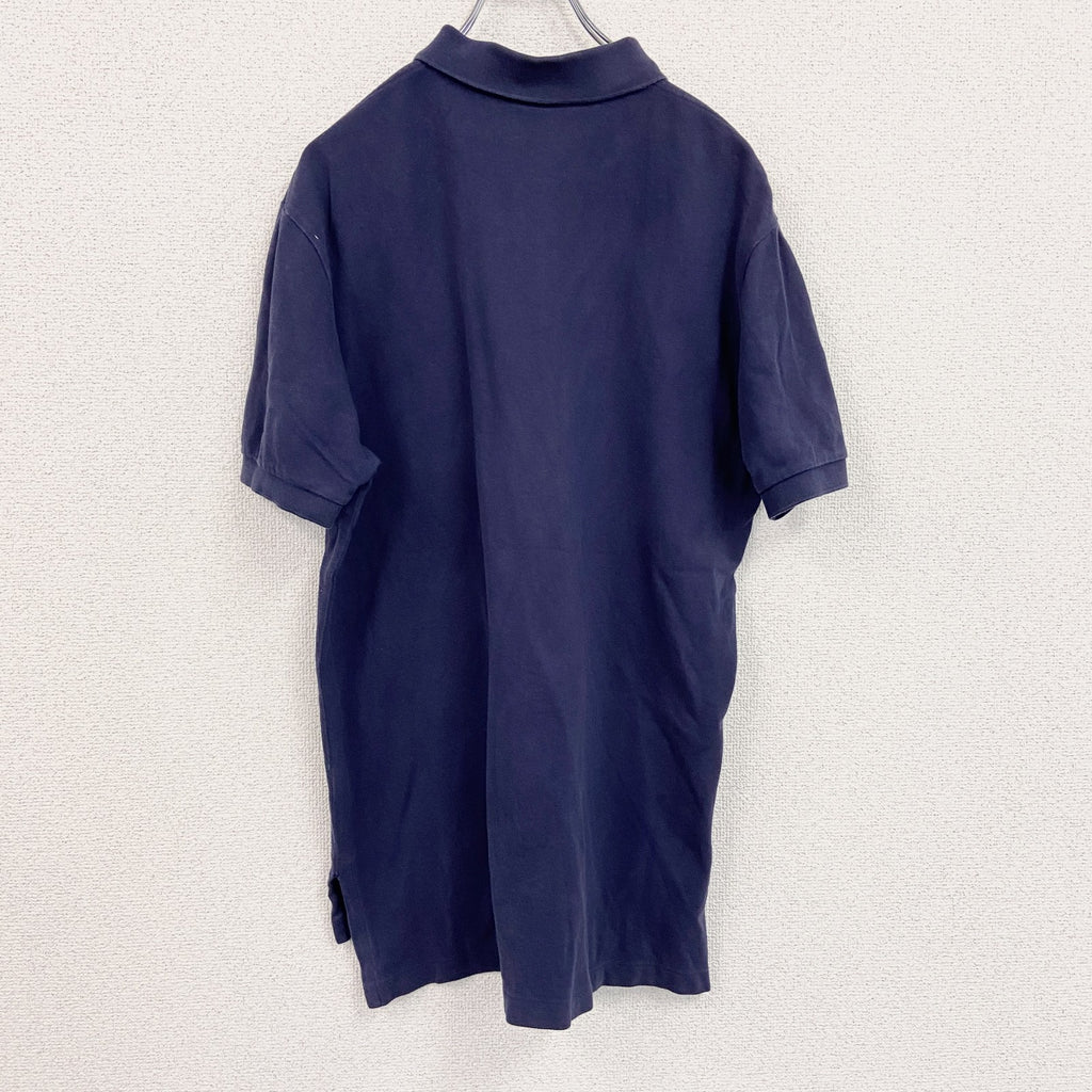 POLO by Ralph Lauan　ラルフローレン　半袖ポロシャツ　刺繡ロゴ　紺　ネイビー　Lサイズ