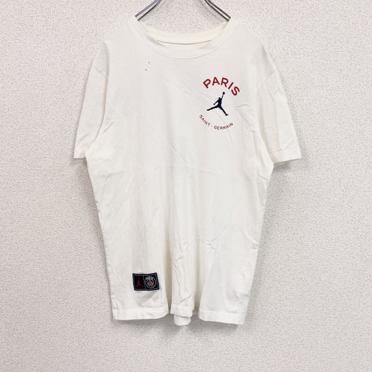AIR JORDAN　エアジョーダン　PARIS　NIKE　ナイキ　半袖Tシャツ　デカロゴ　白　ホワイト　Lサイズ　