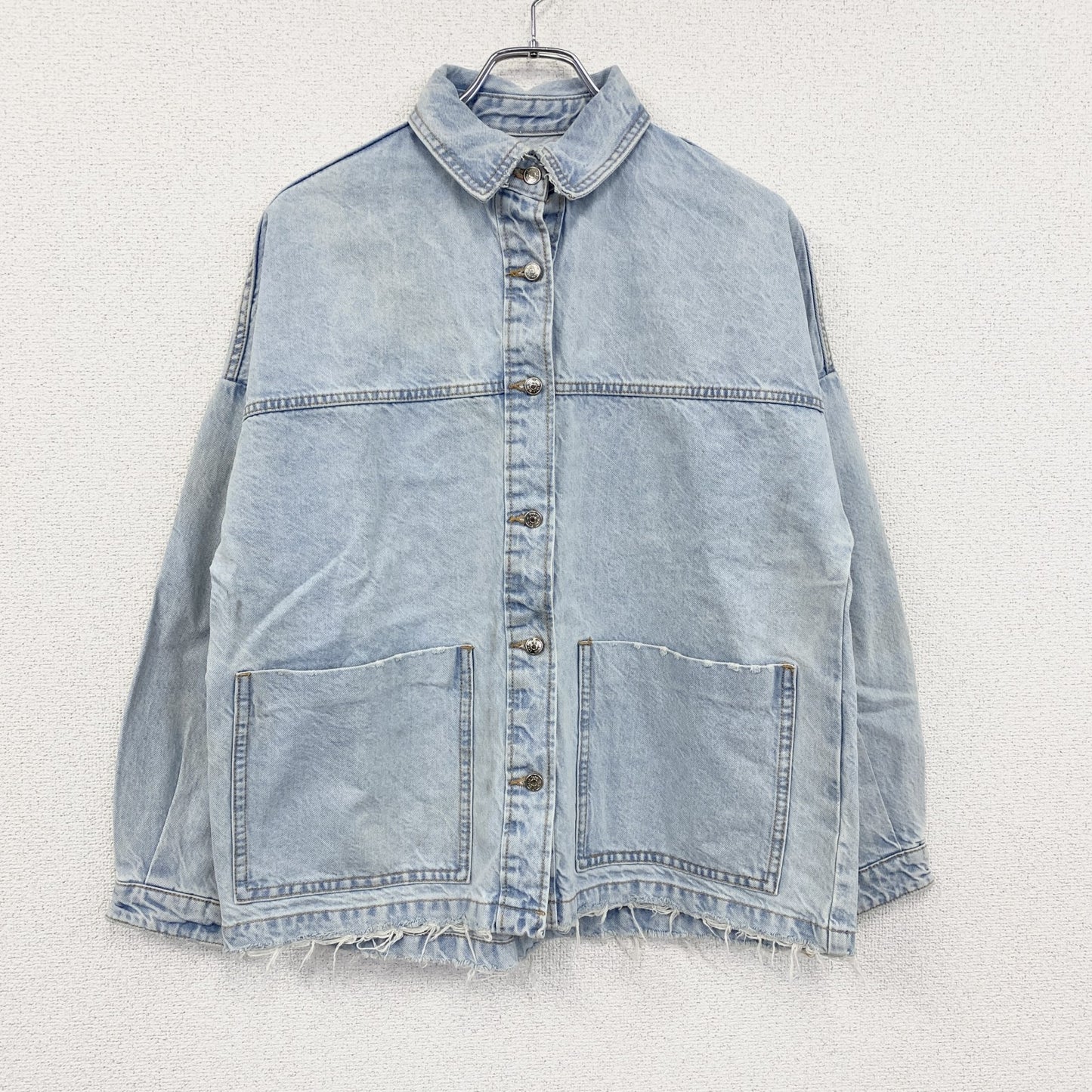 ZARA　ザラ　デニムジャケット/Gジャン　デカポケット　インディゴ　XSサイズ