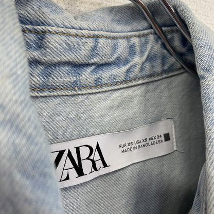 ZARA　ザラ　デニムジャケット/Gジャン　デカポケット　インディゴ　XSサイズ