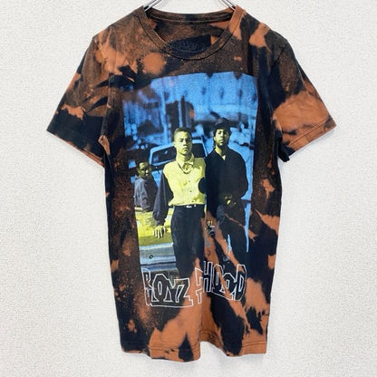 古着 used　BOYZ THE HOOD　半袖ムービープリントTシャツ　タイダイ柄　クルーネック　レトロ　黒　ブラック　Sサイズ