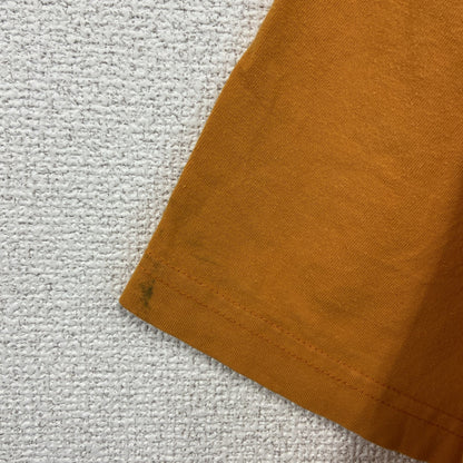 古着 used　Fox Raching　半袖プリントTシャツ　メキシコ製　カジュアルデザイン　オレンジ　クルーネック　Mサイズ