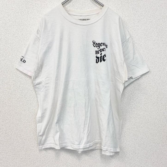古着 used　Juice WRLD　半袖プリントTシャツ　クルーrネック　レトロ　ラッパー　白　ホワイト　XLサイズ