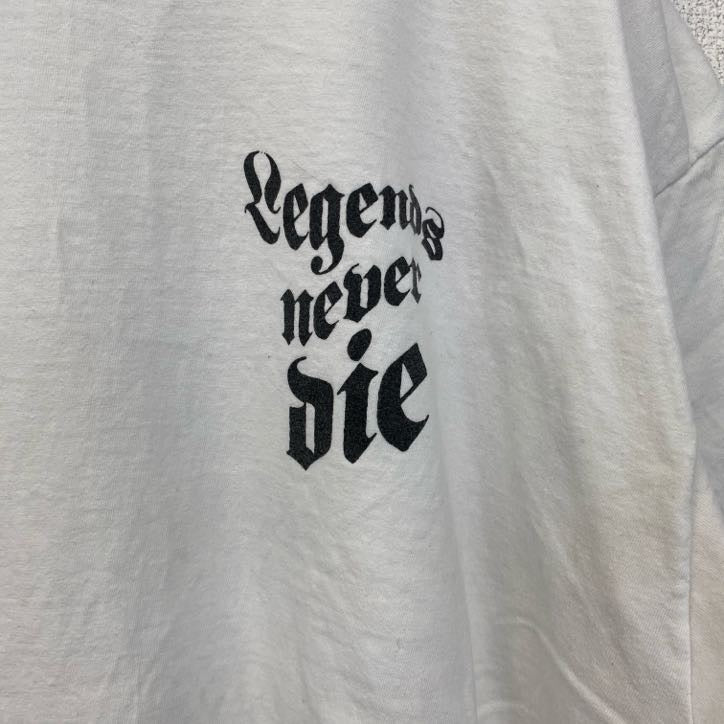 古着 used　Juice WRLD　半袖プリントTシャツ　クルーrネック　レトロ　ラッパー　白　ホワイト　XLサイズ