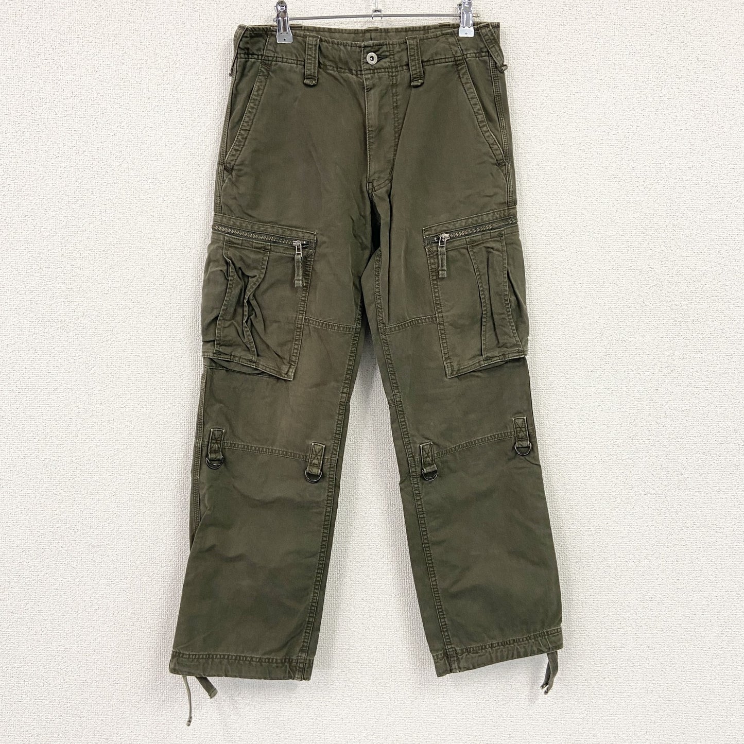 OLD UNIQLO　オールドユニクロ　ミリタリーカーゴパンツ　ジップフライ　カーキグリーン　Sサイズ
