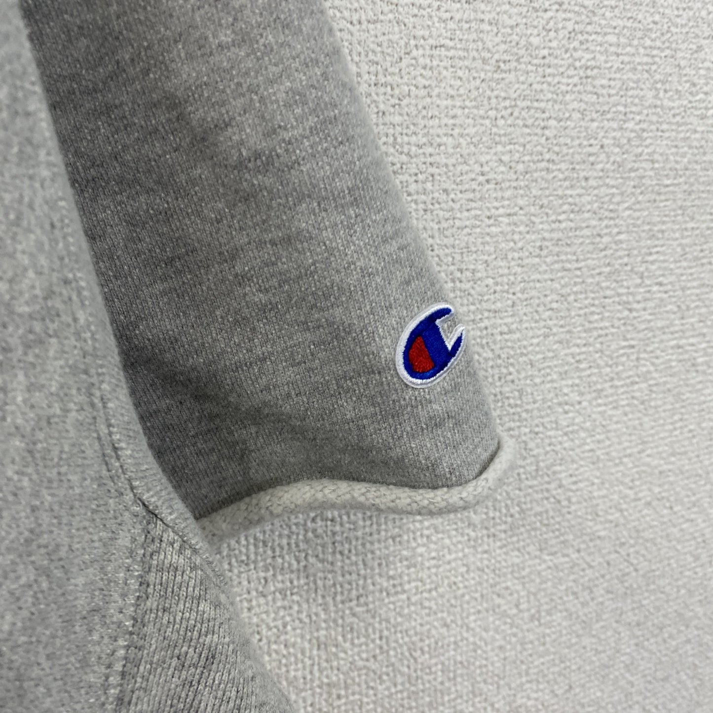 Champion　チャンピオン　リバースウィーブ　半袖スウェットパーカー/フーディー　目無し　霜降りグレー　Lサイズ