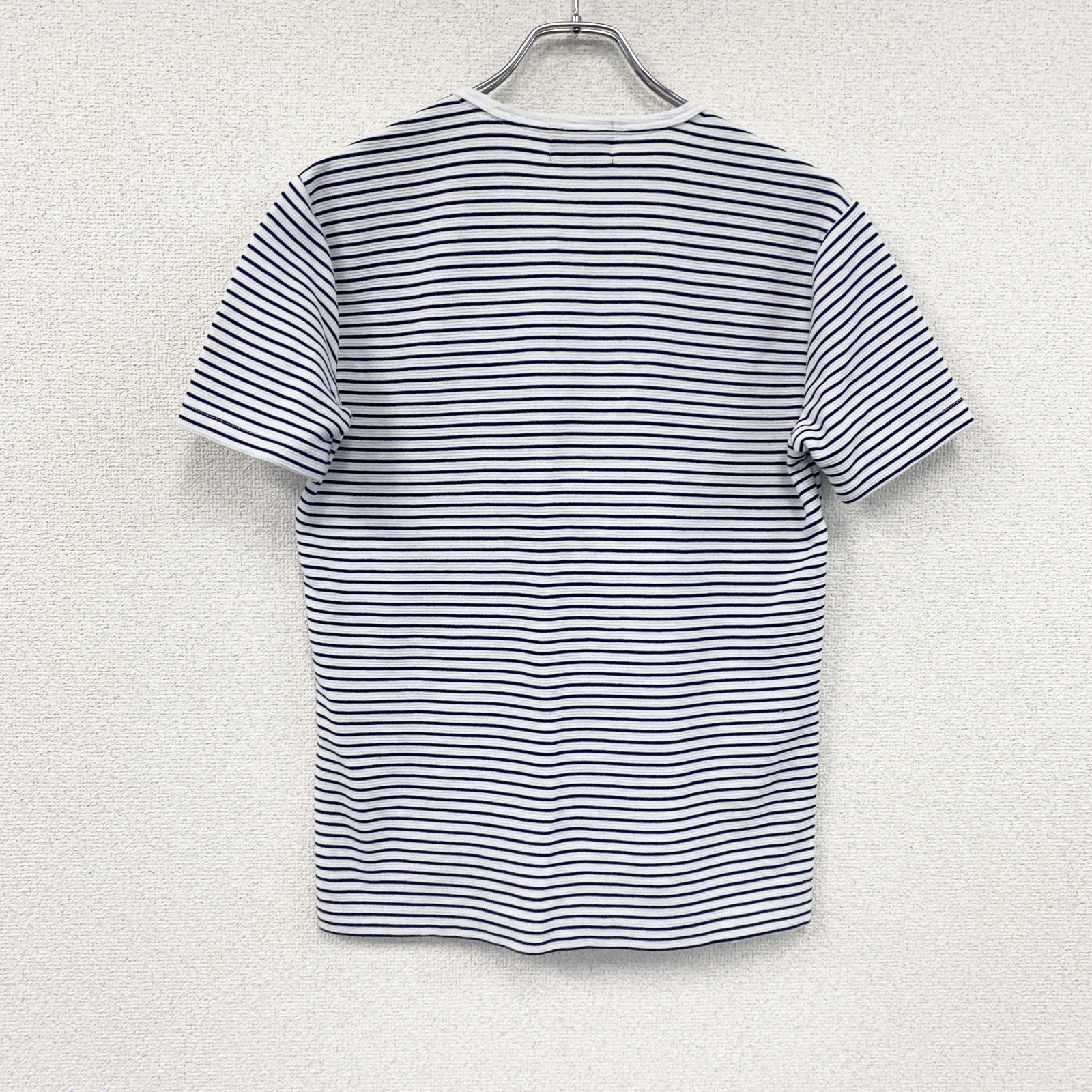 NICOLE CLUB FOR MEN　二コルクラブフォーメン　半袖Tシャツ　ボーダー柄　紺　ネイビー　46サイズ