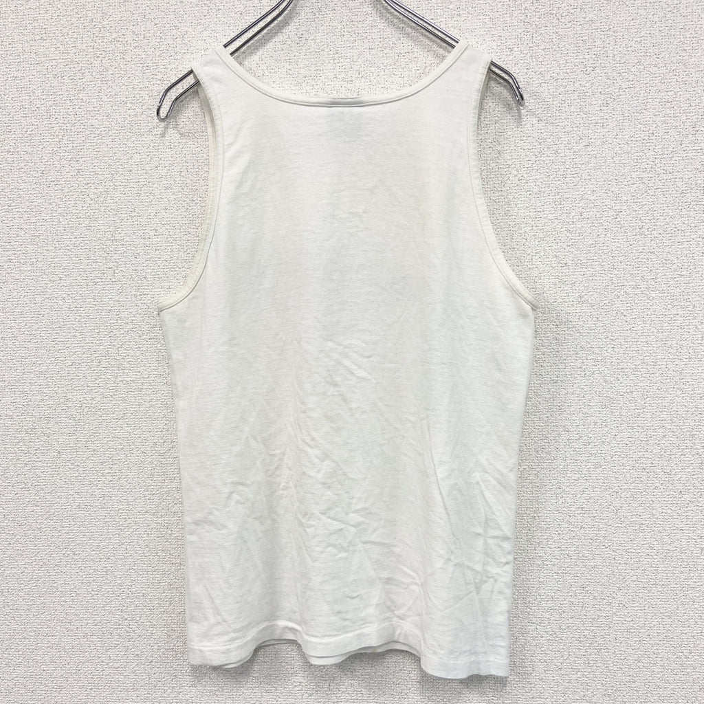 古着 used　ONEITA　プリントタンクトップ　santa cruz　90s　カジュアルデザイン　白　クルーネック　Mサイズ
