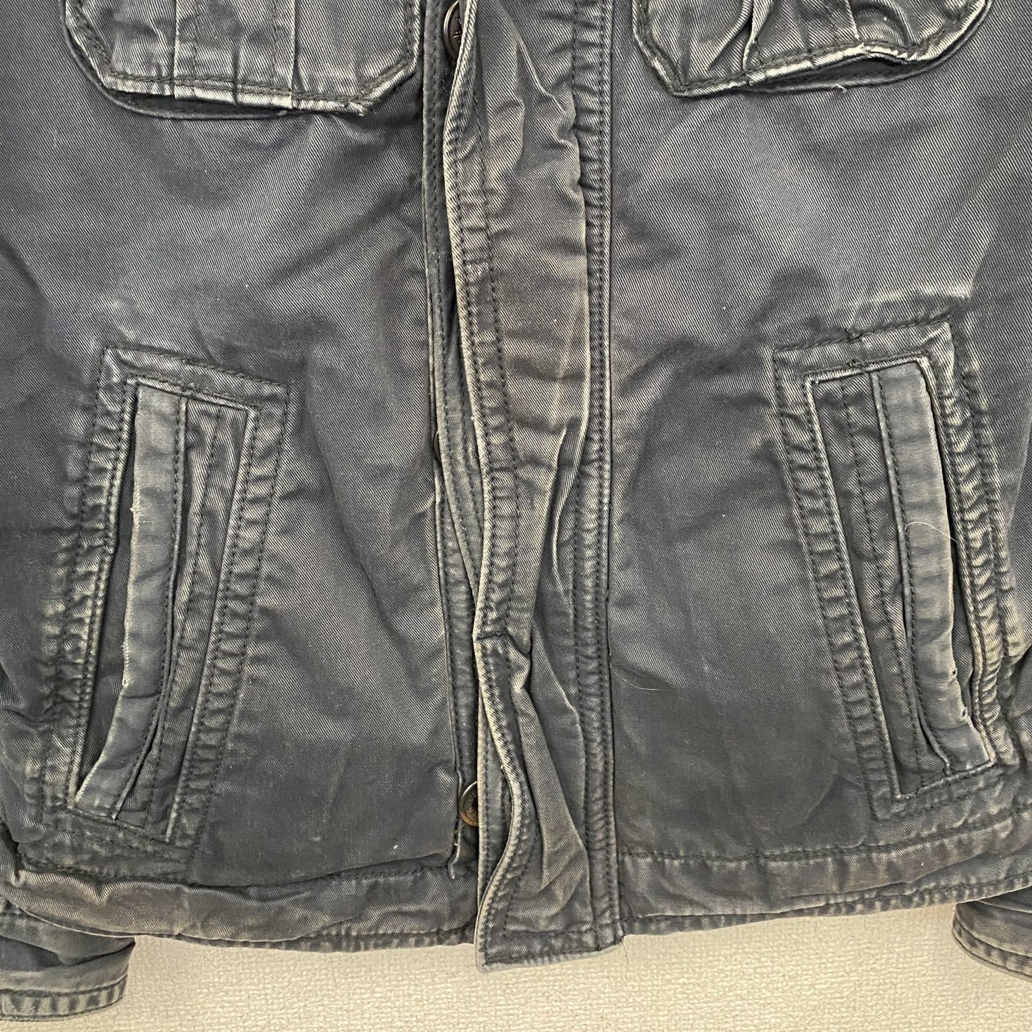 Abercrombie&Fitch　アバクロンビー&フィッチ　ミリタリージャケット　黒　ブラック　Sサイズ　