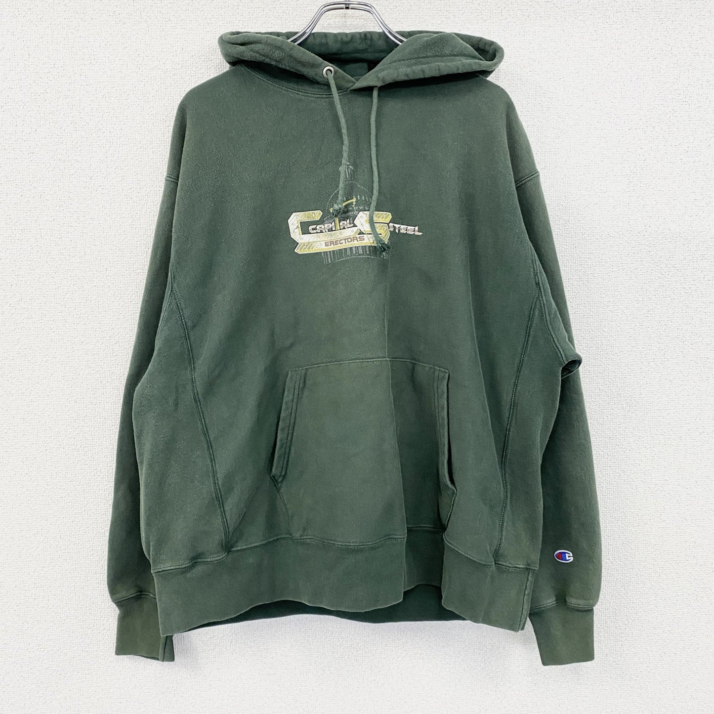 Champion　チャンピオン　リバースウィーブ　スウェットパーカー/フーディー　単色タグ　復刻　ディープグリーン　XLサイズ