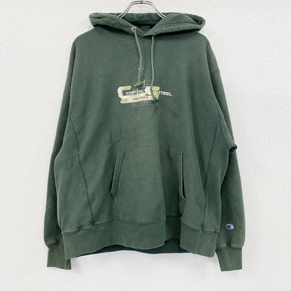 Champion　チャンピオン　リバースウィーブ　スウェットパーカー/フーディー　単色タグ　復刻　ディープグリーン　XLサイズ